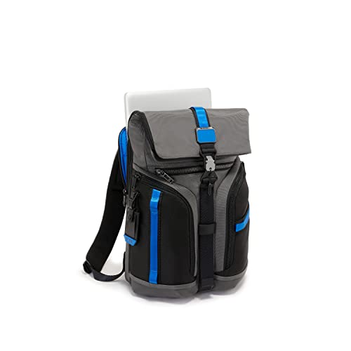 TUMI Alpha Bravo Logistics Flap Lid Backpack - Grey/Blue
