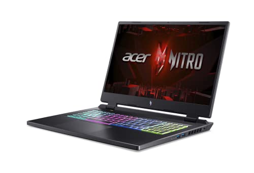 Acer Nitro 17 Gaming Laptop | AMD Ryzen 7 7840HS Octa-Core CPU | NVIDIA GeForce RTX 4050 Laptop GPU | 17.3" FHD 165Hz IPS Display | 16GB DDR5 | 1TB Gen 4 SSD | Wi-Fi 6E | RGB Backlit KB | AN17-41-R6L9