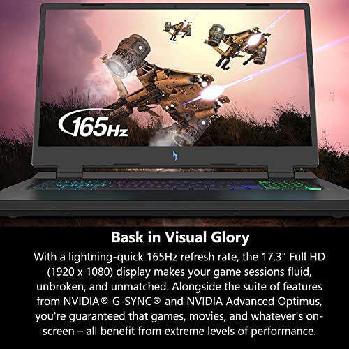 Acer Nitro 17 Gaming Laptop | AMD Ryzen 7 7840HS Octa-Core CPU | NVIDIA GeForce RTX 4050 Laptop GPU | 17.3" FHD 165Hz IPS Display | 16GB DDR5 | 1TB Gen 4 SSD | Wi-Fi 6E | RGB Backlit KB | AN17-41-R6L9