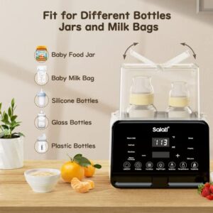 Salati Bottle Warmer, 9-in-1 Bottle Warmers for All Bottles with LCD Display, Temperature Control, Auto Shut-Off, 48H Constant Warming, Bottle Warmers for Twins