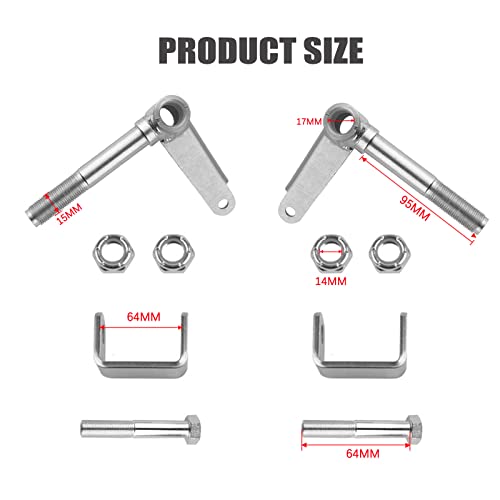 PACEWALKER Steering Spindle Bracket Set 5/8" Axle Kingpin 4-1/2" Long for Go Kart 212cc 196cc 6.5hp 13hp 15hp 420cc 301cc Manco Azusa Yerf-Dog Right and Left