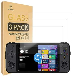 mr.shield [3-pack] screen protector for anbernic rg552 handheld game console [tempered glass] [japan glass with 9h hardness] screen protector with lifetime replacement