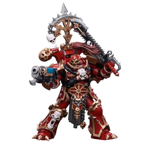 JoyToy 1/18 Action Figure Warhammer 40,000 Chaos Space Marines Crimson Slaughter Brother Karvult in Stock Item