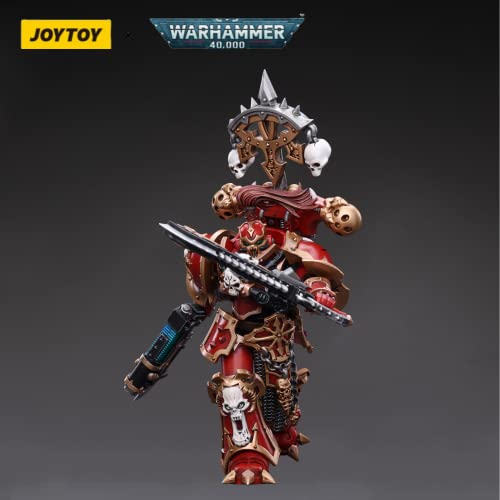 JoyToy 1/18 Action Figure Warhammer 40,000 Chaos Space Marines Crimson Slaughter Brother Karvult in Stock Item