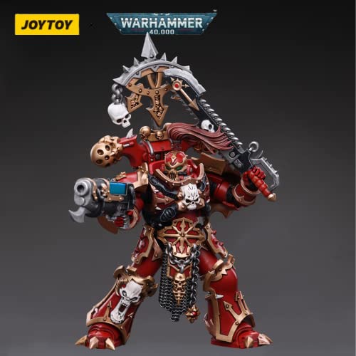 JoyToy 1/18 Action Figure Warhammer 40,000 Chaos Space Marines Crimson Slaughter Brother Karvult in Stock Item