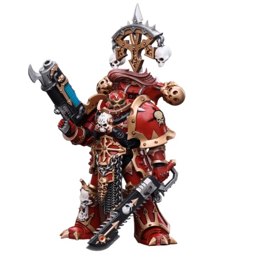 JoyToy 1/18 Action Figure Warhammer 40,000 Chaos Space Marines Crimson Slaughter Brother Karvult in Stock Item