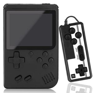 handheld game console - retro video games for kids ,mini portable game controller, 3.0 inch color screen with 500 classic games, support for connecting tv & two players,ideal gift for children -black