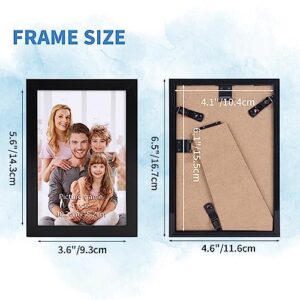 WIFTREY 18 Pack 4x6 Picture Frame Black, 4 x 6 Photo Frames Bulk for Wall Hanging or Tabletop Display