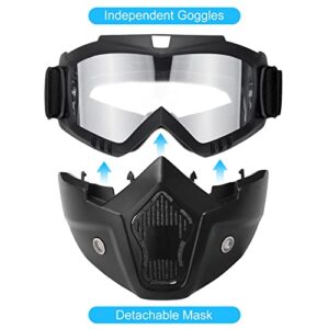 VPZenar Airsoft Helmet and Mask, Airsoft Helmet with Front NVG Mount and Side Rail, Airsoft Mask Full Face, Paintball Mask Anti Fog, Detachable Airsoft Goggles, Tactical Airsoft Protective Gear