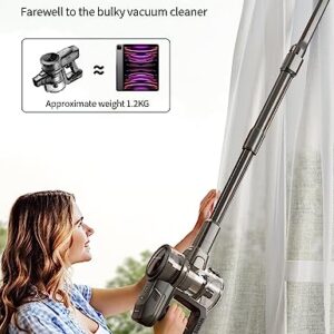 kalado Cordless Vacuum Cleaner, 26Kpa Stick Vacuum with 40Min Detachable Battery, 250W Brushless Motor, LED Display, 6 in 1 Lightweight Upright Vacuum for Pet Hair Carpet Car Floor（2 Years Warranty）