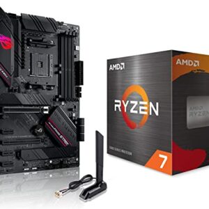 Micro Center AMD Ryzen 7 5800X 8-core 16-Thread Unlocked Desktop CPU Processor Bundle with Asus ROG Strix B550-F Gaming WiFi II AMD AM4 ATX Gaming Motherboard (PCIe 4.0, WiFi 6E, 2.5Gb LAN)