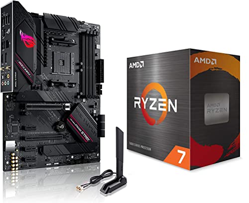 Micro Center AMD Ryzen 7 5800X 8-core 16-Thread Unlocked Desktop CPU Processor Bundle with Asus ROG Strix B550-F Gaming WiFi II AMD AM4 ATX Gaming Motherboard (PCIe 4.0, WiFi 6E, 2.5Gb LAN)