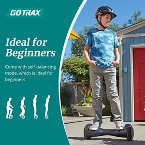 Gotrax FLASH Hoverboard for Kids, 6.5" Wheels & LED Light, Max 2.5 Miles and 5mph Power by Dual 150W Motor, UL2272 Certified Self Balancing Scooter Gift for 44-88lbs Kids(Purple)