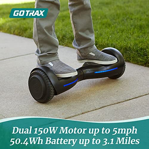 Gotrax FLASH Hoverboard for Kids, 6.5" Wheels & LED Light, Max 2.5 Miles and 5mph Power by Dual 150W Motor, UL2272 Certified Self Balancing Scooter Gift for 44-88lbs Kids(Purple)