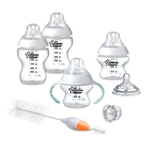 Tommee Tippee Closer to Nature Baby Bottle, Anti-Colic Valve, Breast-Like Nipple for Natural Latch, BPA-Free - Extra Slow Flow, 5 Ounce (2 Count) (Pack of 2)