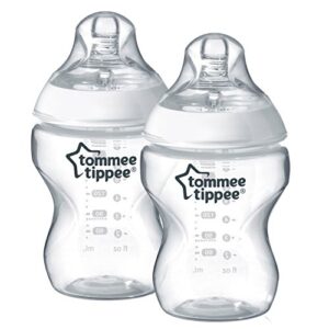 Tommee Tippee Closer to Nature Baby Bottle, Anti-Colic Valve, Breast-Like Nipple for Natural Latch, BPA-Free - Extra Slow Flow, 5 Ounce (2 Count) (Pack of 2)