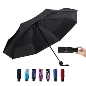 allfourior small mini compact travel umbrella 8 ribs lightweight portable parasol sun&rain pocket umbrellas
