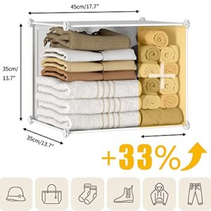 JOISCOPE Portable Closet for Hanging Clothes, Combination Armoire, Modular Cabinet for Space Saving, Ideal Storage Organizer Cube for Books, Toys, 10 Cubes