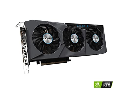 Gigabyte GeForce RTX 3060 Ti Eagle OC D6X 8G Graphics Card, 3X WINDFORCE Fans, 8GB 256-bit GDDR6X, GV-N306TXEAGLE OC-8GD Video Card