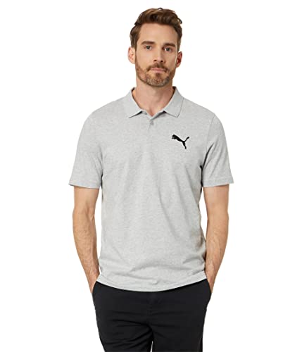 PUMA Essentials Heathered Polo Light Gray Heather LG