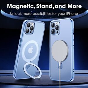 CASEKOO for iPhone 13 Pro Max Case with Magnetic Invisible Stand [Military Drop Protection] [Compatible with MagSafe] Shockproof Slim Translucent Matte Phone Cases for Men Women 6.7 Inch 2021, Blue