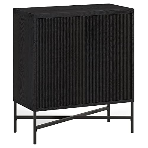 Henn&Hart Brighton Accent Cabinet, 28" Wide, Black