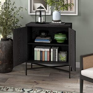 Henn&Hart Brighton Accent Cabinet, 28" Wide, Black