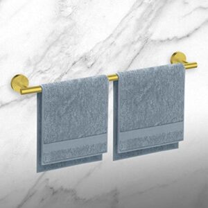 Newfun 24 Inch Brushed Gold Bath Towel Bar,2Pcs Towel Racks for Bathroom Rod Classic SUS304 Stainless Steel Bathroom Towel Holder Wall Mounted