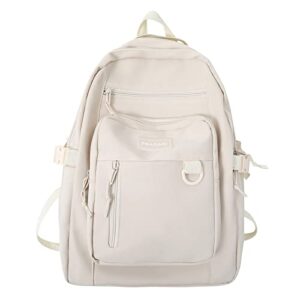 pragari kids backpack for school cute aesthetic beige backpack girls student bookbag women travel lightweight book bag