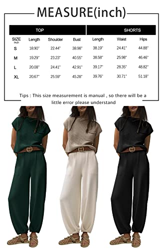 LILLUSORY Fall Outfits Clothes Womens Two 2 Piece 2023 Summer Fashion Matching Lounge Pajamas Sets Cozy Knit Sweater Loungewear Set Clothes Clothing Ribbed Oversized Sweaters Tops Dress