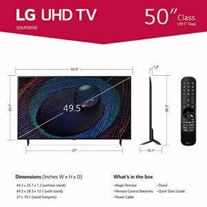 LG 50-Inch Class UR9000 Series Alexa Built-in 4K Smart TV (3840 x 2160),Bluetooth, Wi-Fi, USB, Ethernet, HDMI 60Hz Refresh Rate, AI-Powered 4K,Black