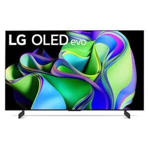 lg c3 series 42-inch class oled evo 4k processor smart tv for gaming with magic remote ai-powered oled42c3pua, 2023 with alexa built-in