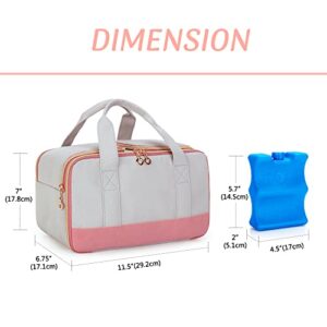 Damero Wearable Breast Pump Bag with Ice Pack and Cooler Compartment Compatible with Willow and Elvie Breast Pump, Tote Bag for Wearable Breast Pump, Pump Parts and Ice Pack, Patent Design