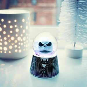 Disney The Nightmare Before Christmas Jack Skellington 3-Inch Mini Light-Up Snow Globe with Swirling Glitter