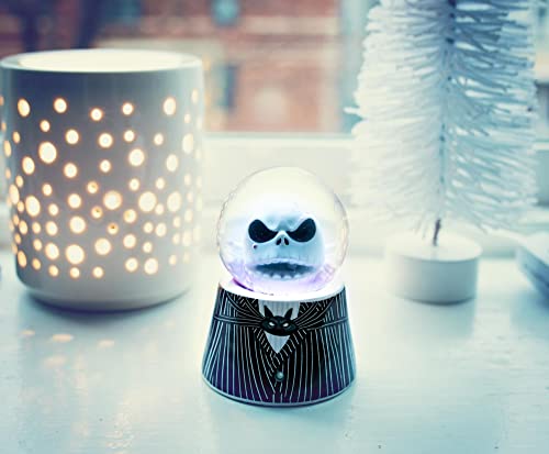 Disney The Nightmare Before Christmas Jack Skellington 3-Inch Mini Light-Up Snow Globe with Swirling Glitter