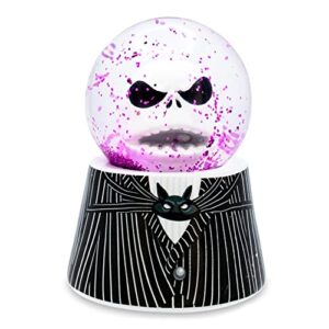 disney the nightmare before christmas jack skellington 3-inch mini light-up snow globe with swirling glitter