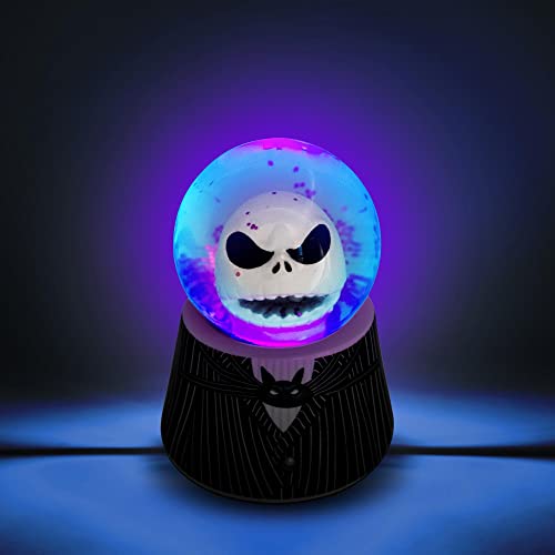 Disney The Nightmare Before Christmas Jack Skellington 3-Inch Mini Light-Up Snow Globe with Swirling Glitter