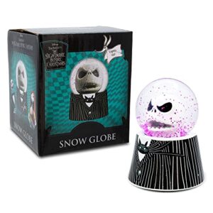Disney The Nightmare Before Christmas Jack Skellington 3-Inch Mini Light-Up Snow Globe with Swirling Glitter