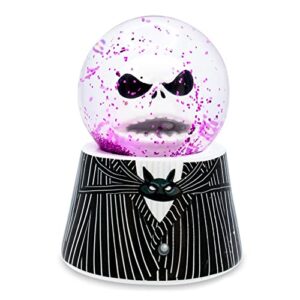 Disney The Nightmare Before Christmas Jack Skellington 3-Inch Mini Light-Up Snow Globe with Swirling Glitter