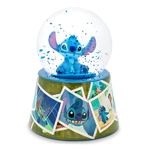 Disney Lilo & Stitch Vintage Photos Mini Light-Up Snow Globe with Swirling Glitter | 3 Inches Tall