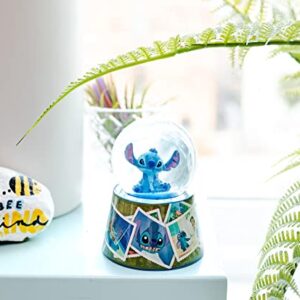 Disney Lilo & Stitch Vintage Photos Mini Light-Up Snow Globe with Swirling Glitter | 3 Inches Tall