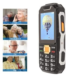 ASHATA 2G Senior Cellphone, Big Button Dual Card Cellphone with 2.8in HD Screen and Flashlight, Elderly Students Parents, Unlocked Easy to Use Mobile Phone (Black)