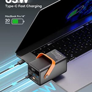 Power Bank, 50000mAh PD 65W USB C Portable Charger LED Display Fast Charging External Battery Pack Compatible with Laptop MacBook iPhone 14 13 12 Samsung S20 Google LG iPad Drone, etc. - Black