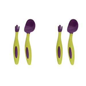 b.box toddler easy grip cutlery set with case (pack of 2)