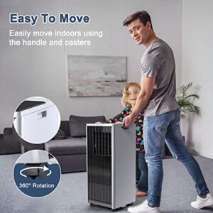 IAGREEA Portable Air Conditioners, 10,000 BTU Air Conditioner Portable For Room up to 400 Sq.Ft with Built-in Dehumidifier, Fan Mode, Sleep Mode, 24H Timer, Remote Control, Window Installation Kit & Remote Control