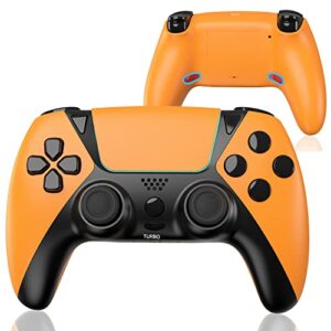 topad remote for ps4 controller,gamepad joystick controller for playstation 4 controller with dual vibration/turbo/back paddles, scuf ymir pa4 wireless mando for ps4 console/slim/pc/steam/pro,orange