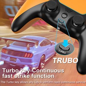 TOPAD Remote for PS4 Controller,Gamepad Joystick Controller for Playstation 4 Controller with Dual Vibration/Turbo/Back Paddles, Scuf Ymir Pa4 Wireless Mando for PS4 Console/Slim/PC/Steam/Pro,Orange