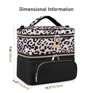 V-COOOL Wearable Breast Pump Bag Compatible with Willow Elvie Hands-Free Pumps, Carrying Case for Work Mom, Breastfeeling Pump Bag Adjustable Velcro and Pump Parts Wet Bag(Only Leopard Bag)