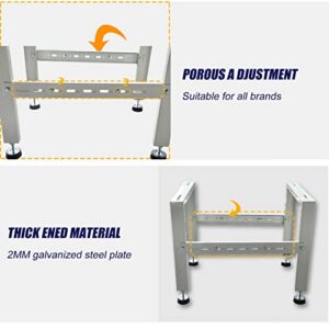 Mini-Split Air Conditioner Bracket Floor Stand, Ground Mounting Bracket for Outdoor Ductless Mini Split Air Conditioner, Galvanized Steel Condenser Bracket Heat Pump Base, Universal Design