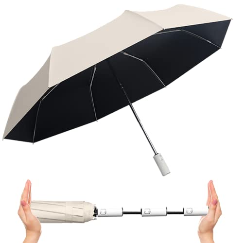 ESUFEIR Small Travel Umbrellas for Rain Protection Sun Compact-8 Ribs Automatic UV Umbrella UV Blocker Windproof-Sun Parasol Umbrella UV Protection-Lightweight & Portable-Men and Women